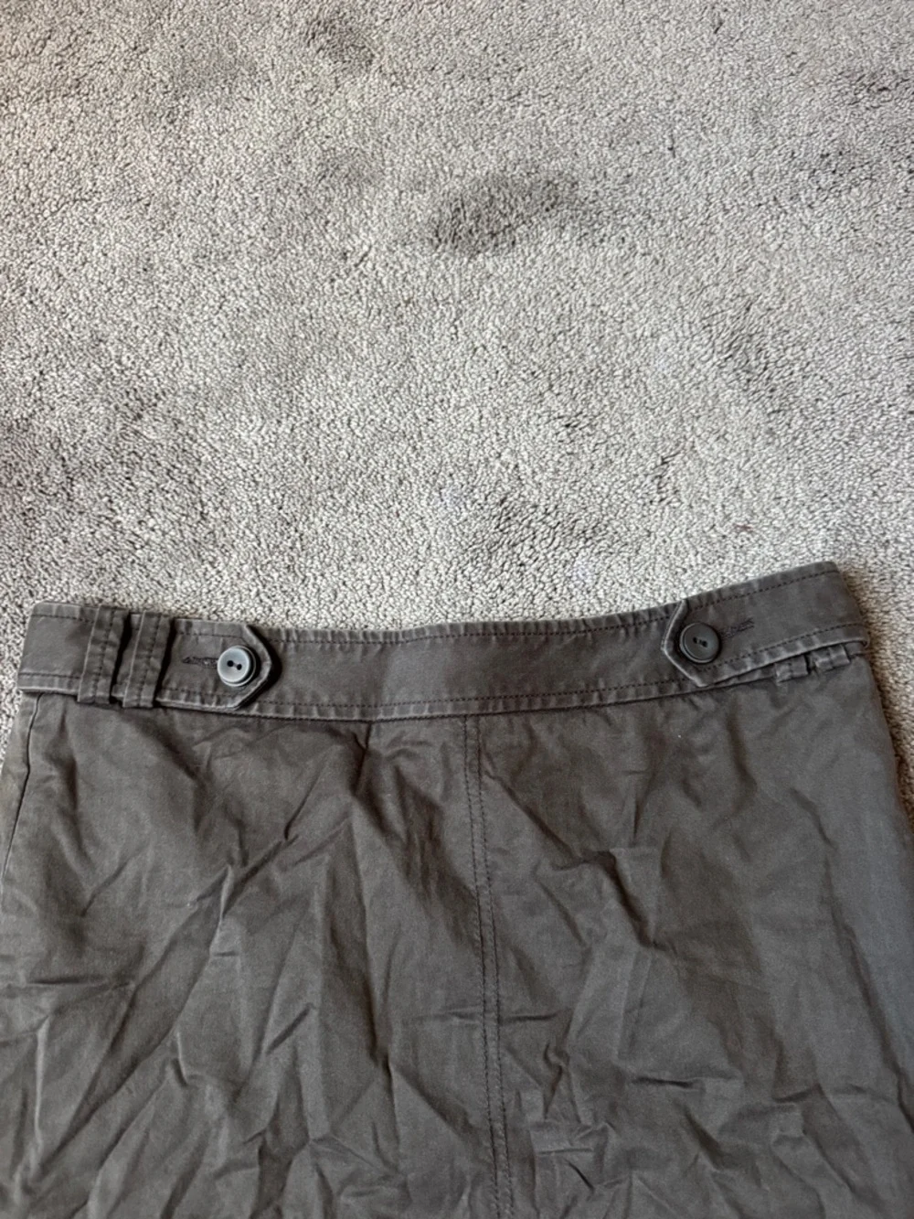 Fossil Brown Skirt SIZE 6 Button Detail Casual Chic